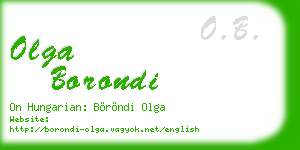 olga borondi business card